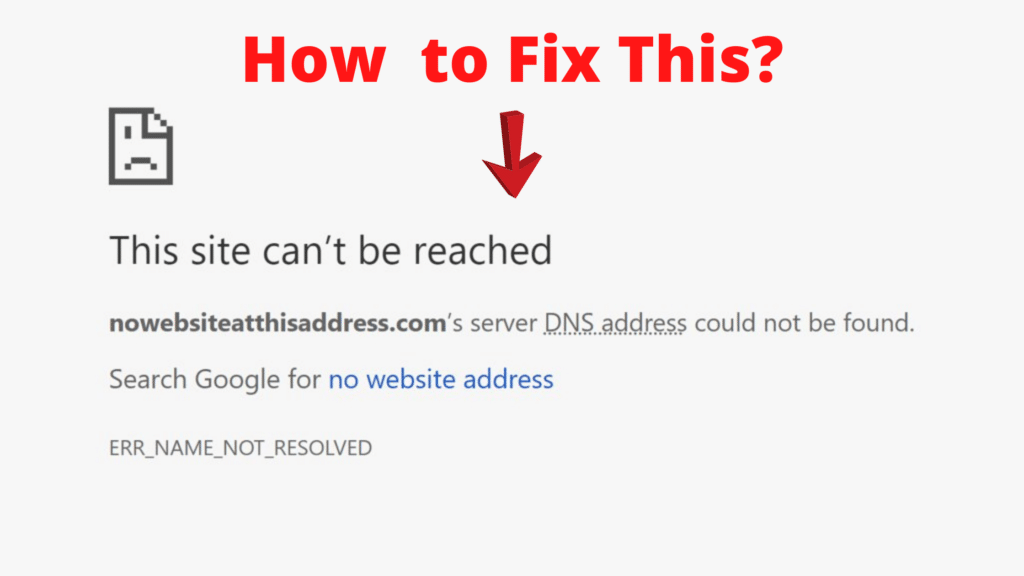 this site cannot be reached
